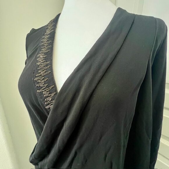 Piazza Sempione Italian sequin little black dress cocktail party classy … - Picture 11 of 11